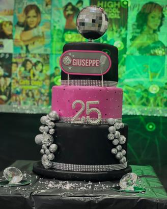 Torta Scenografica personalizzabile “Disco Party”🪩