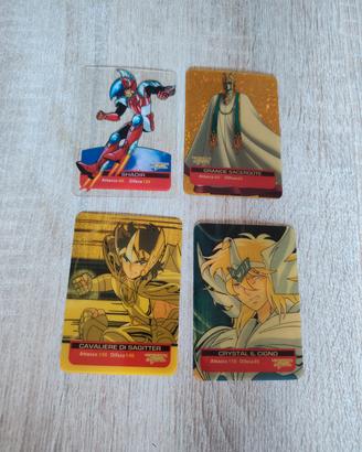 Cavalieri Zodiaco Lamincards Lotto 4 Carte Vintage
