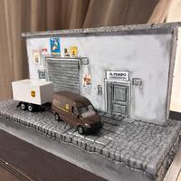piccolo diorama con furgone