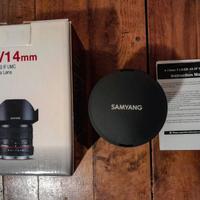 Samyang 14 mm f2.8 attacco Canon Ed
