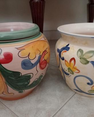 vasi decorati in  ceramica 