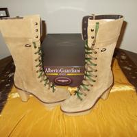 Scarpe donna GUARDIANI 36 stivali camoscio NUOVO