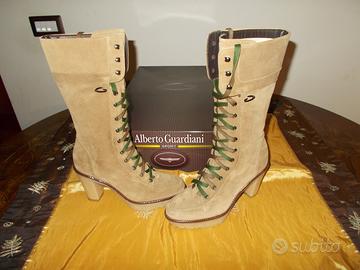 Scarpe donna GUARDIANI 36 stivali camoscio NUOVO