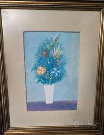 Quadro Giovanni Omiccioli "Fiori nel vaso bianco"