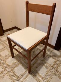 SEDIA legno seduta bianca