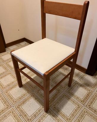 SEDIA legno seduta bianca