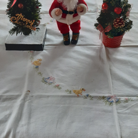 Alberino a fibre ottiche , babbo Natale vintage e