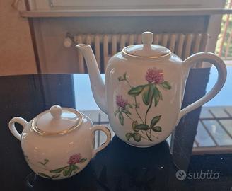 Richard Ginori - Teiera e Zuccheriera bordo oro