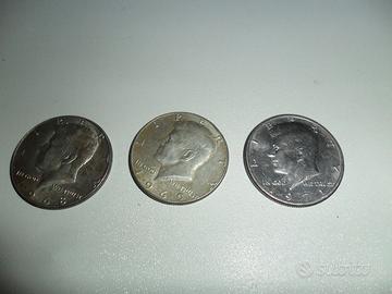 HALF DOLLAR KENNEDY IN BUONO STATO 1971/1969/1968