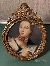 Miniatura con ritratto di dama