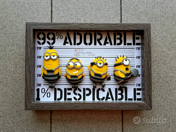 Quadretto Minions Despicable Me fatto a mano