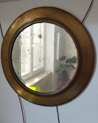 Specchio tondo in ottone 