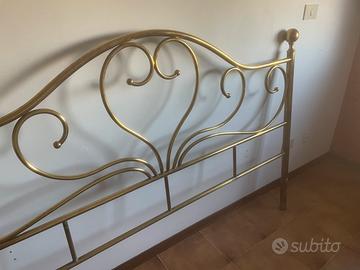 Testata letto ottone antico