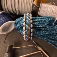 Braccialetto paracord Grigio Blu.