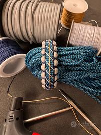 Braccialetto paracord Grigio Blu.