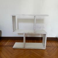 Libreria / Scaffale moderno bianco – Design geomet