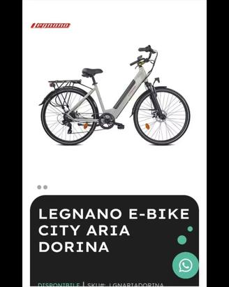 Bicicletta elettrica Ebike Legnano Dorina nuova