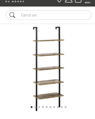 libreria mensola a parete 5 ripiani