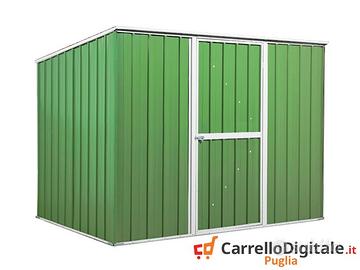 Casetta box giardino Acciaio 260x185 verde chiaro