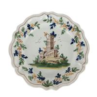 Piatto in Maiolica Manifattura di Pavia metà '700