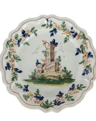 Piatto in Maiolica Manifattura di Pavia metà '700