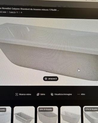 VASCA DA BAGNO DA INCASSO NUOVA IMBALLATA