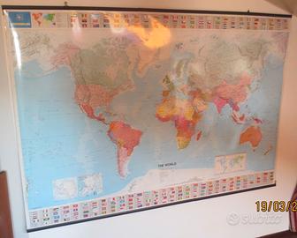 Cartina geografica planisfero steccata Michelin