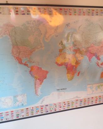 Cartina geografica planisfero steccata Michelin
