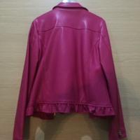 Giacca di pelle rosa