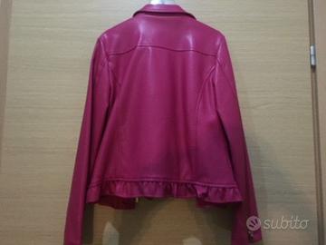 Giacca di pelle rosa