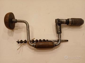 Trapano a mano d'epoca cm.33