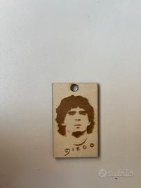 Targhetta portachiavi volto maradona