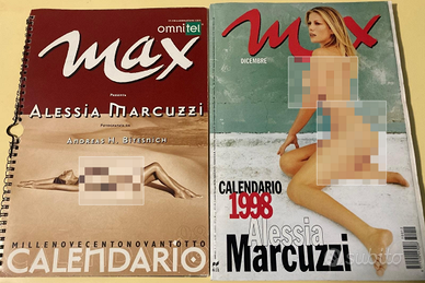 Calendario Alessia Marcuzzi Max 1998 + Rivista Max