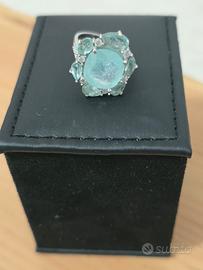 Anello con tormalina e diamanti