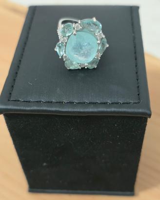 Anello con tormalina e diamanti