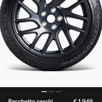 4 Cerchi tesla + gomme + copricerchi
