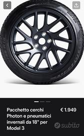 4 Cerchi tesla + gomme + copricerchi