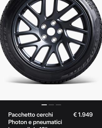 4 Cerchi tesla + gomme + copricerchi