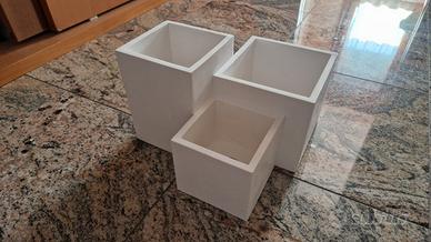 Plafoniera Foster in gesso bianco con 3 punti luce