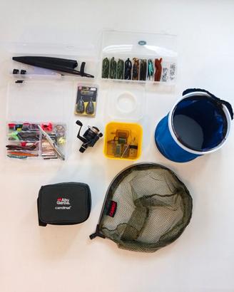 Lotto Attrezzatura Pesca + Mulinello Shimano