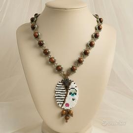 Collana Pezzo da collezione Boho gemme vintage