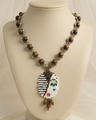 Collana Pezzo da collezione Boho gemme vintage