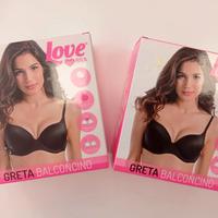 2 reggiseni balconcino nero taglia 2