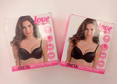 2 reggiseni balconcino nero taglia 2