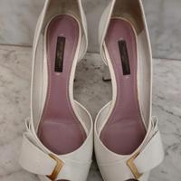 Décollète Louis Vuitton bianco numero 36