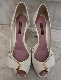 Décollète Louis Vuitton bianco numero 36