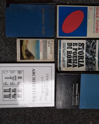 vari libri superiori e università 