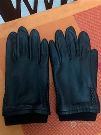 Guanti in pelle nera BATA XL/ L