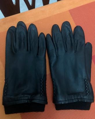 Guanti in pelle nera BATA XL/ L