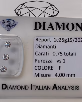 N°3 Diamanti 0,75 CT Certificati x Orologio, Ebike